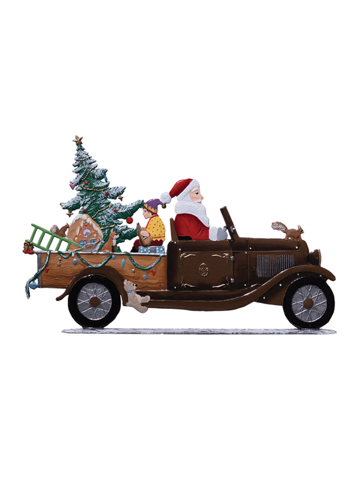 Wilhelm Schweizer Pewter Santa in Pickup Truck