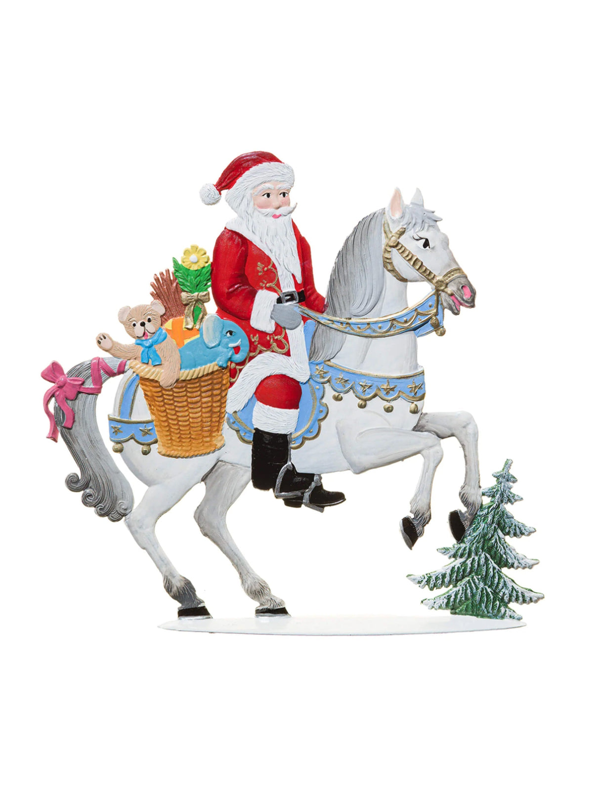 Wilhelm Schweizer Pewter Santa on Horse