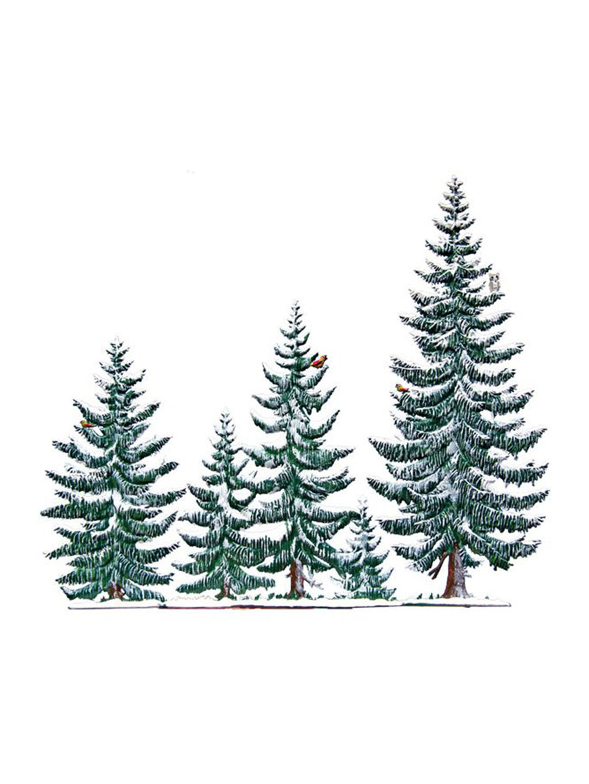 Wilhelm Schweizer Pewter Winter Pine Tree Group