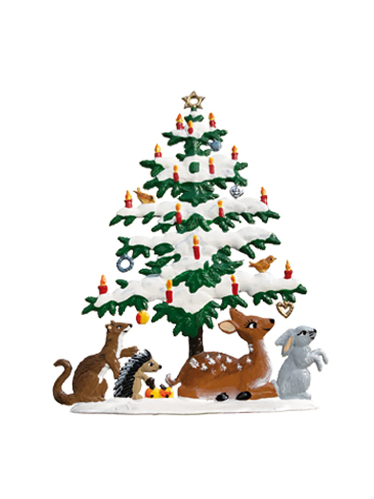 Wilhelm Schweizer Pewter Woodland Decorated Christmas Tree