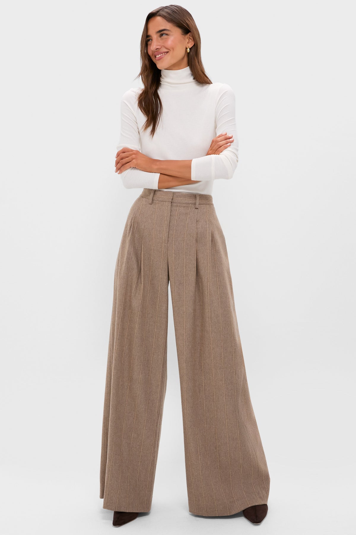 Ivory Lightweight Ribbed Topanga Turtleneck