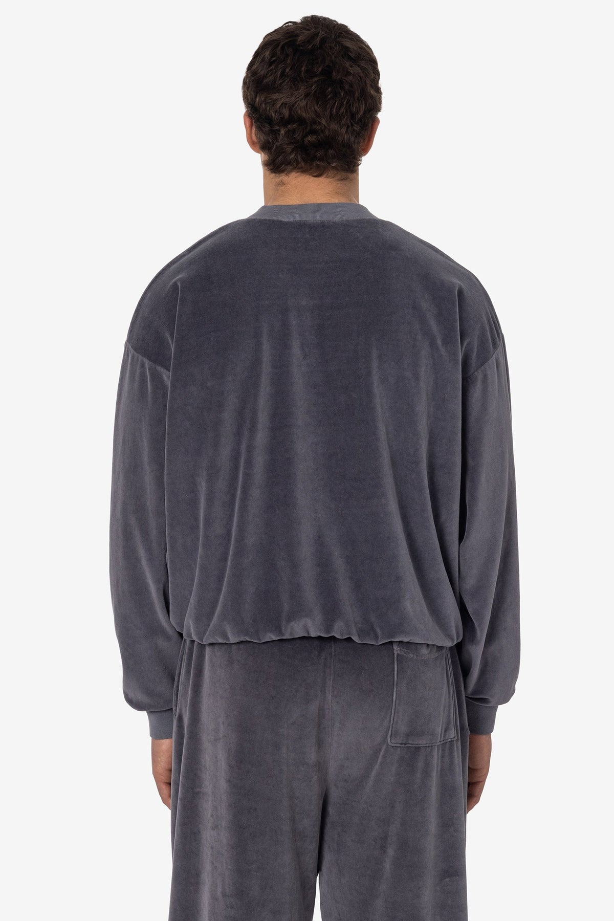 VLR56GD - Garment Dye Velour V-neck Sweatshirt