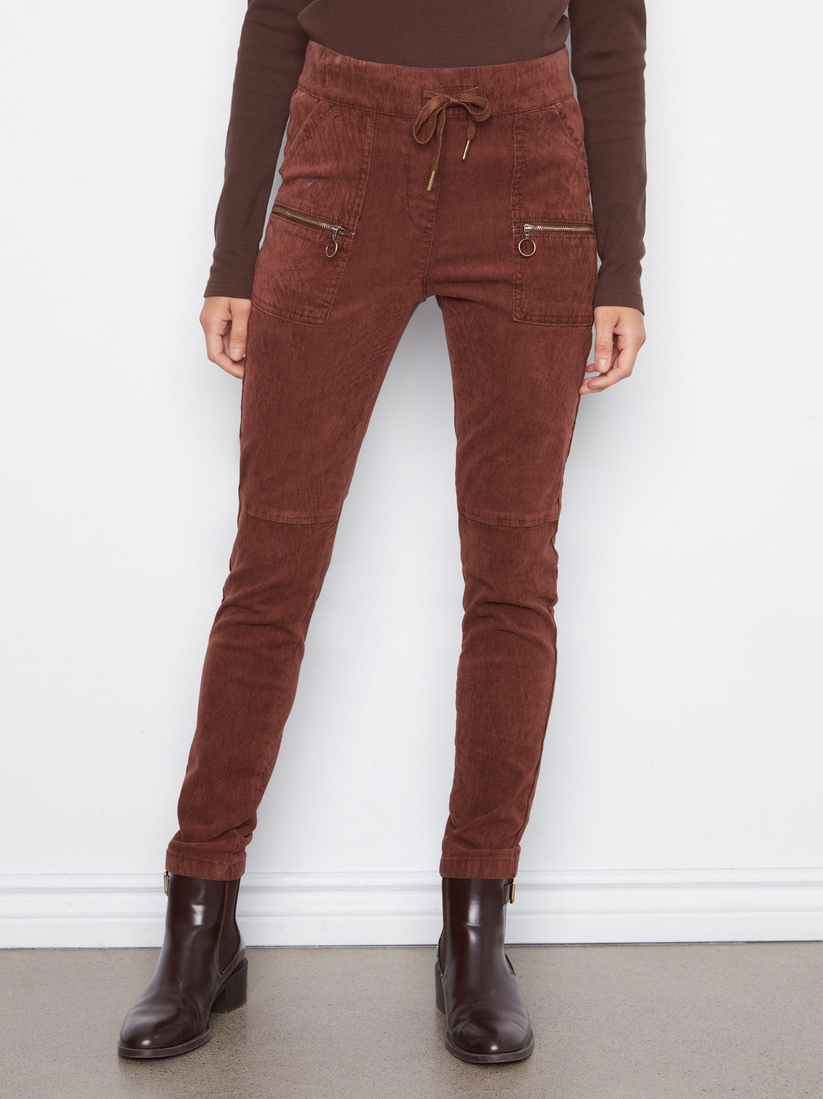 Corduroy Jogger Pants - Chocolate