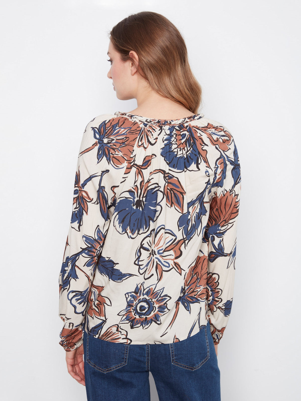 Printed Popover Blouse - Fantasy