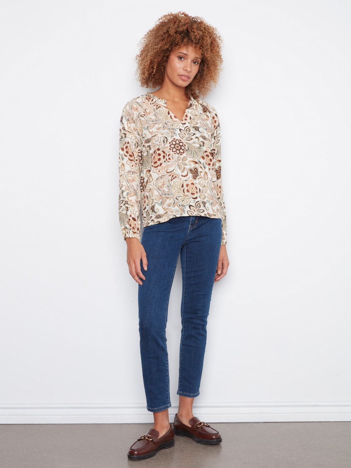 Printed Popover Blouse - Tapestry