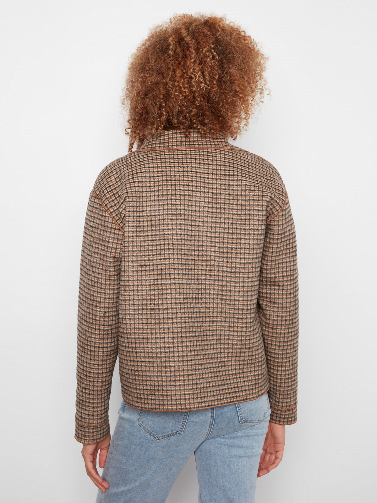 Reversible Plaid Jacket - Truffle