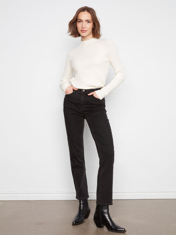 Straight Leg Jeans - Charcoal