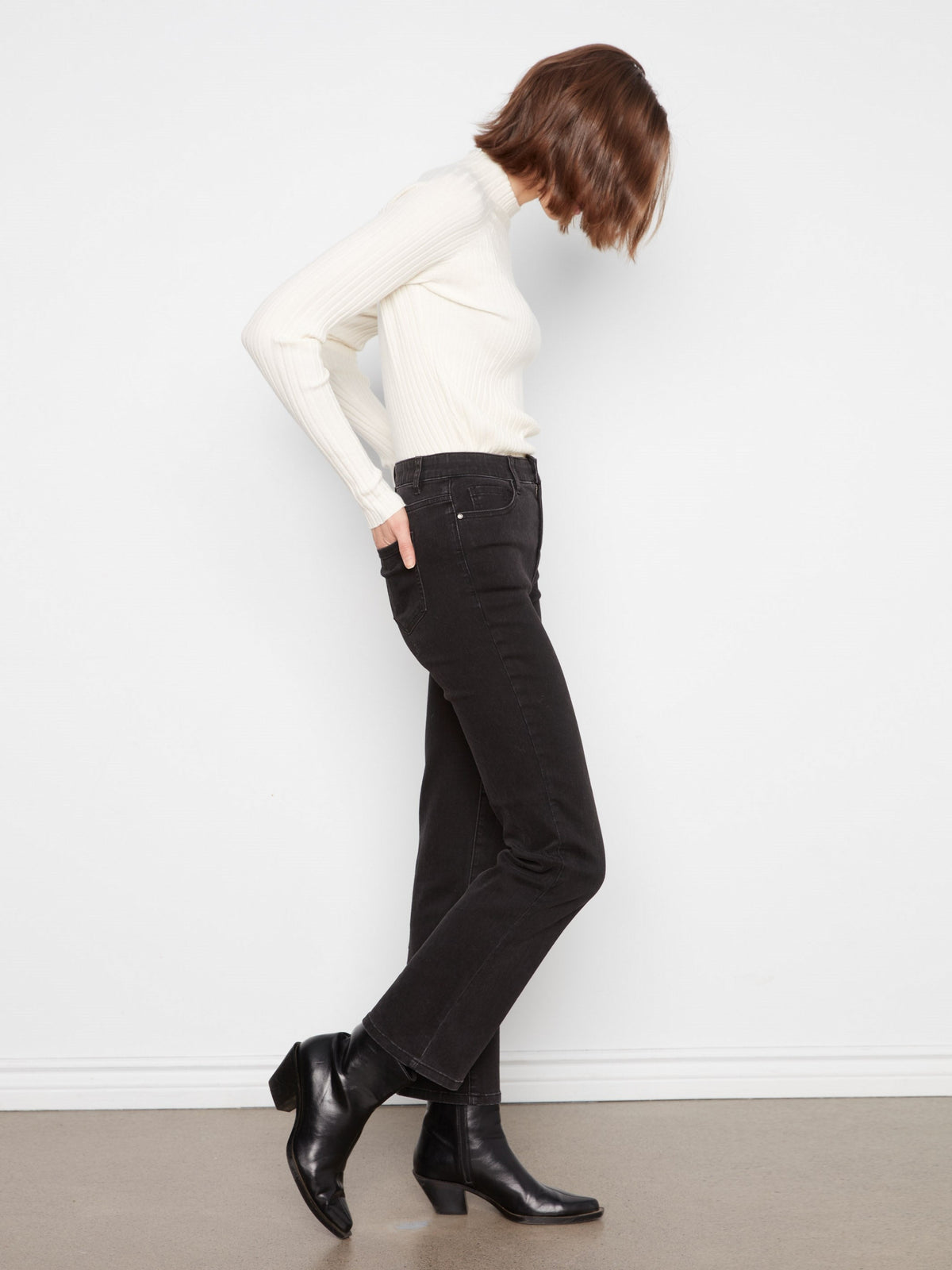 Straight Leg Jeans - Charcoal