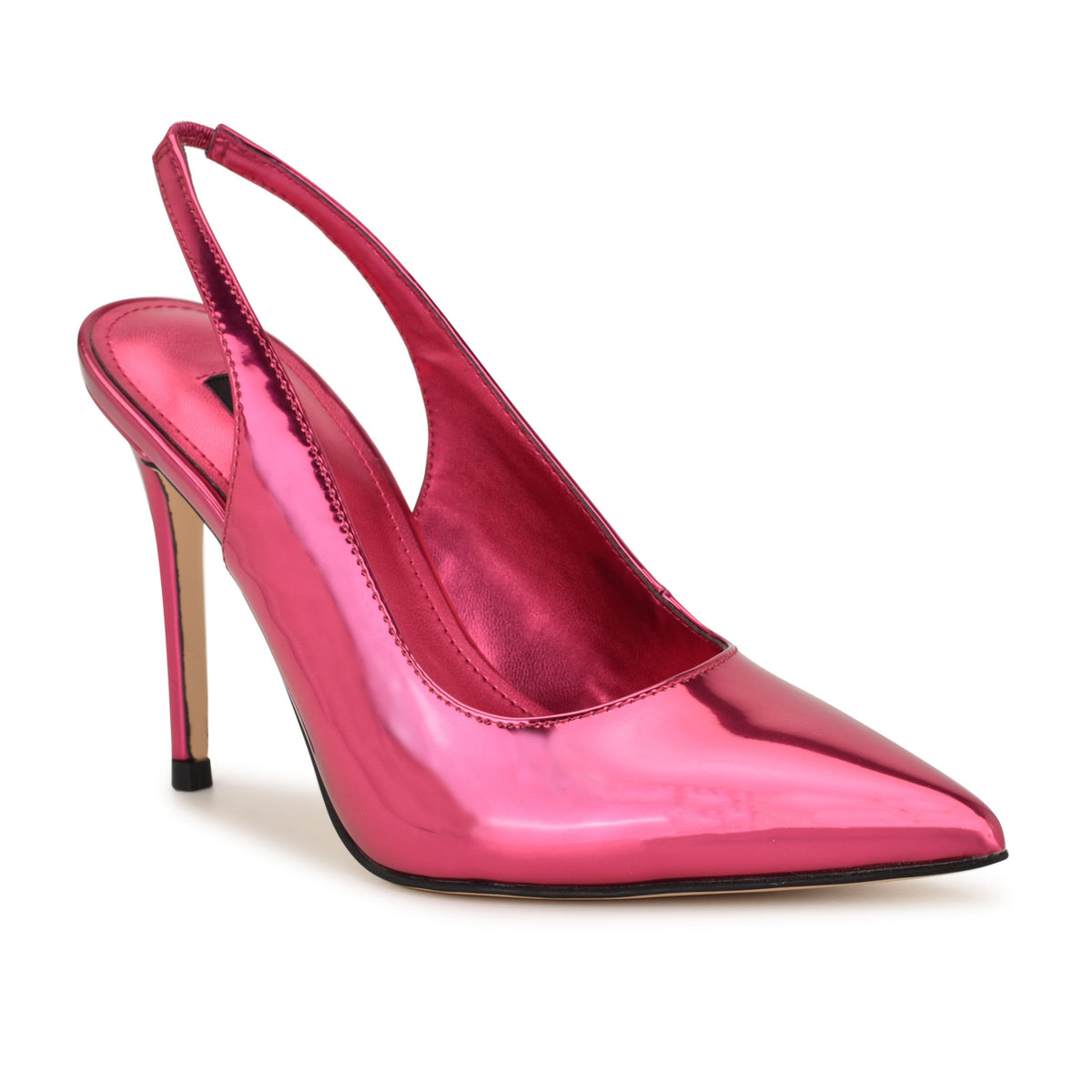 Feather Pointy Toe Slingback Pumps