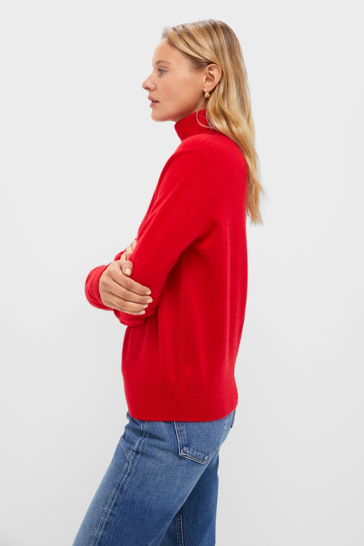 Martin Red Cashmere Evelyn Turtleneck