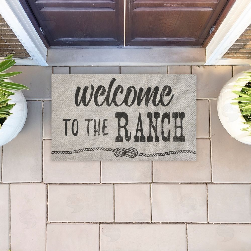 CAD Designs | Welcome To Ranch Entry Faux Sisal Door Mat