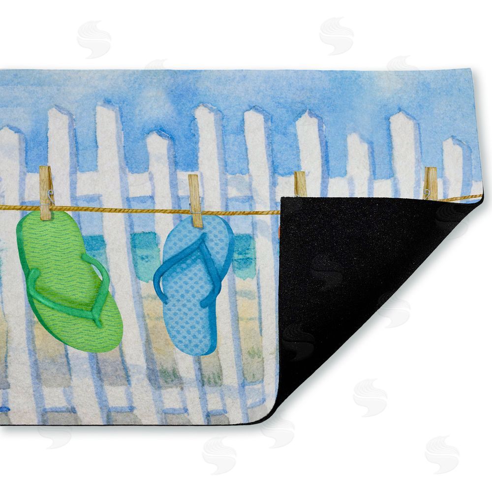 Paul Brent | Flip Flop Summer Clothesline Non-Woven Door Mat