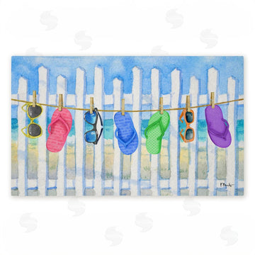 Paul Brent | Flip Flop Clothesline Beach Non-Woven Door Mat