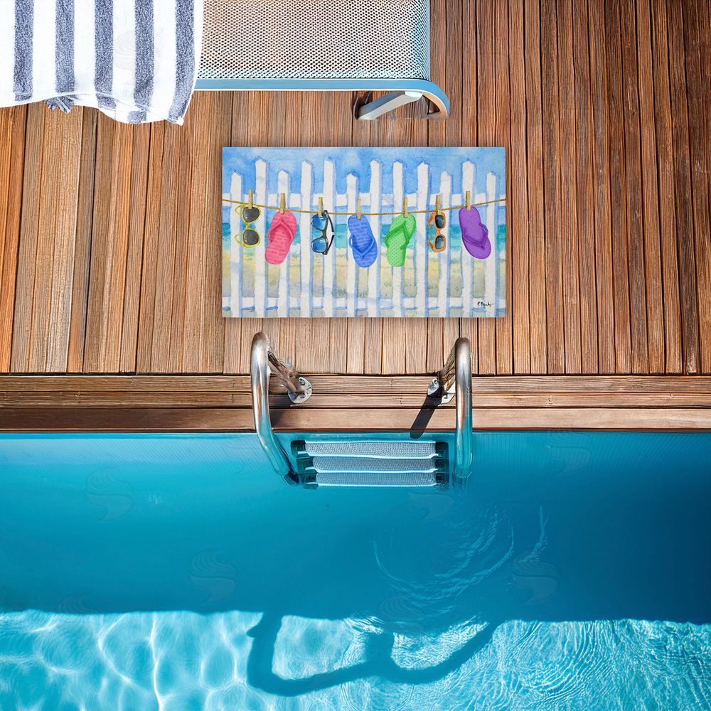 Paul Brent | Flip Flop Clothesline Beach Non-Woven Door Mat