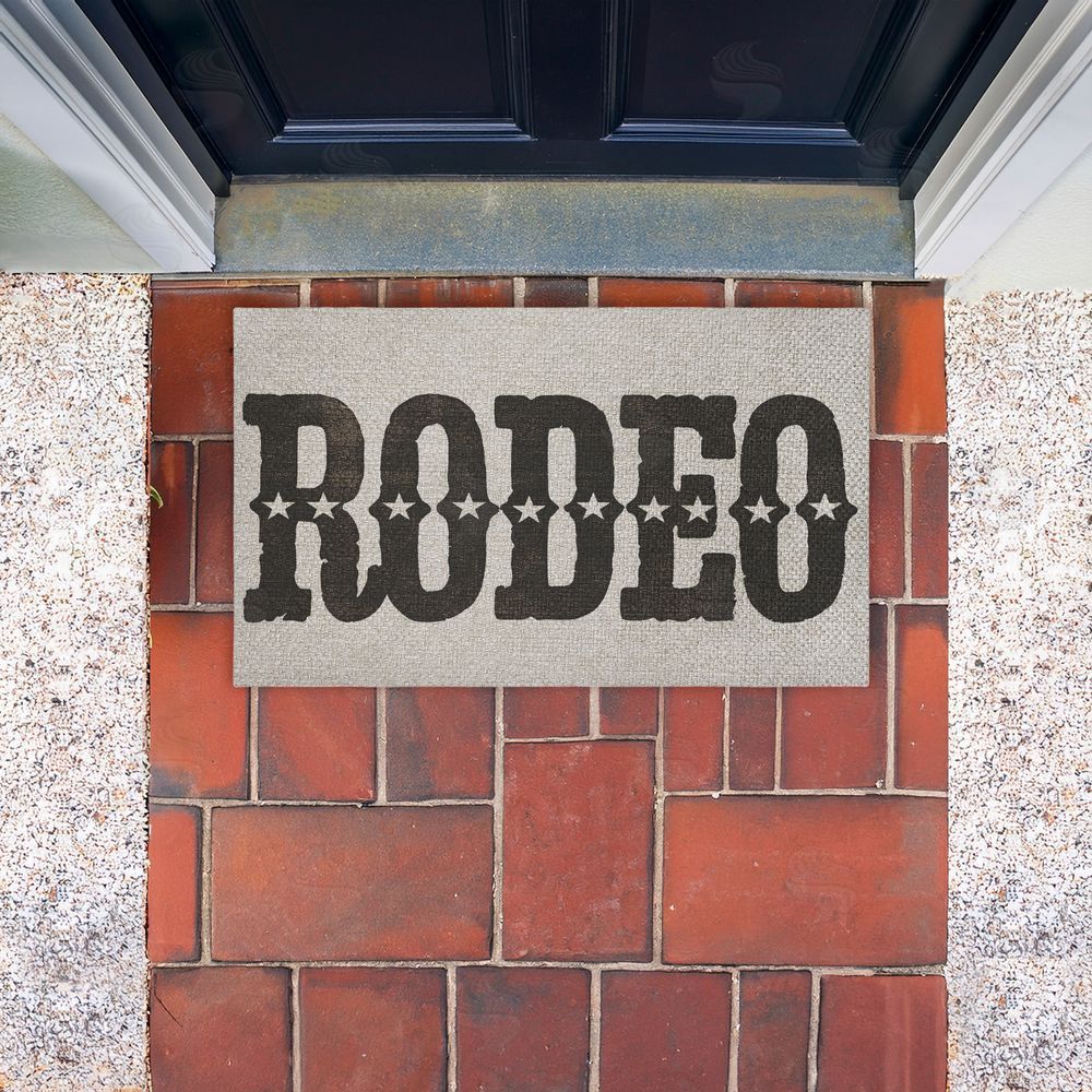 Sisi and Seb | Rodeo with Western Stars Faux Sisal Door Mat