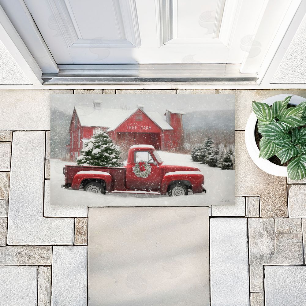 Lori Deiter | Christmas Tree Farm & Truck Non-Woven Door Mat