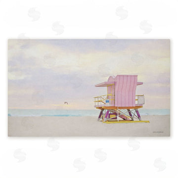 Seven Trees Design | Pink Serene Beach Hut Non-Woven Door Mat