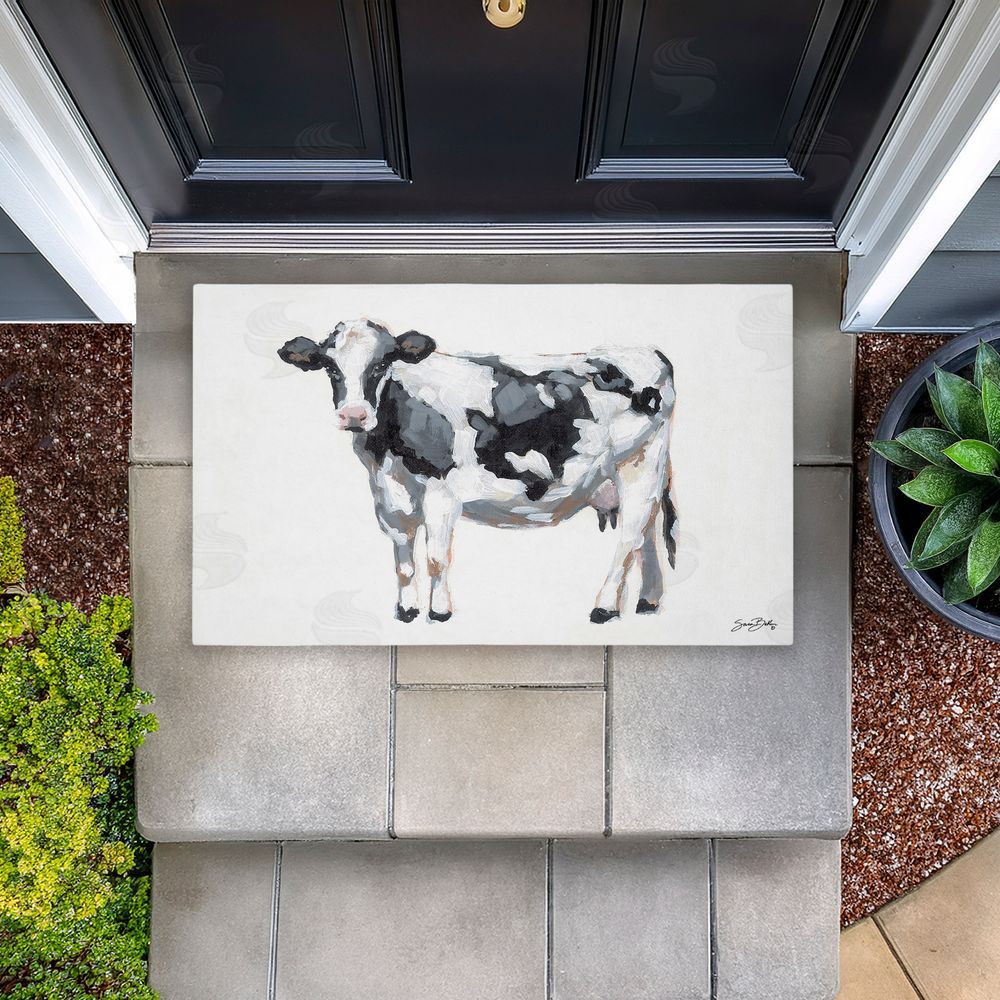Sara Baker | Simple Farmhouse Cow Non-Woven Door Mat