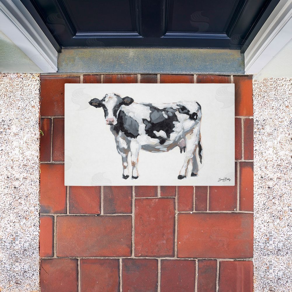 Sara Baker | Simple Farmhouse Cow Non-Woven Door Mat
