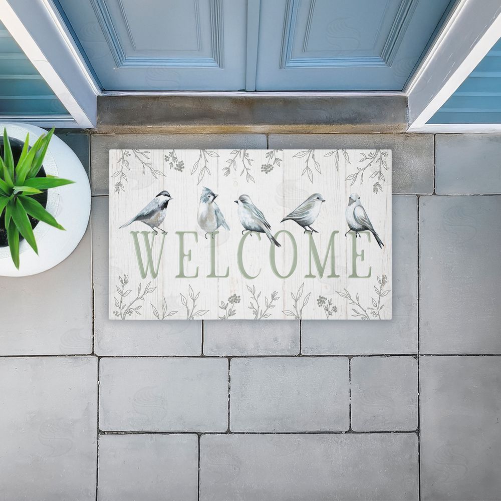 Elizabeth Tyndall | Welcome Cottage Birds Entry Non-Woven Door Mat