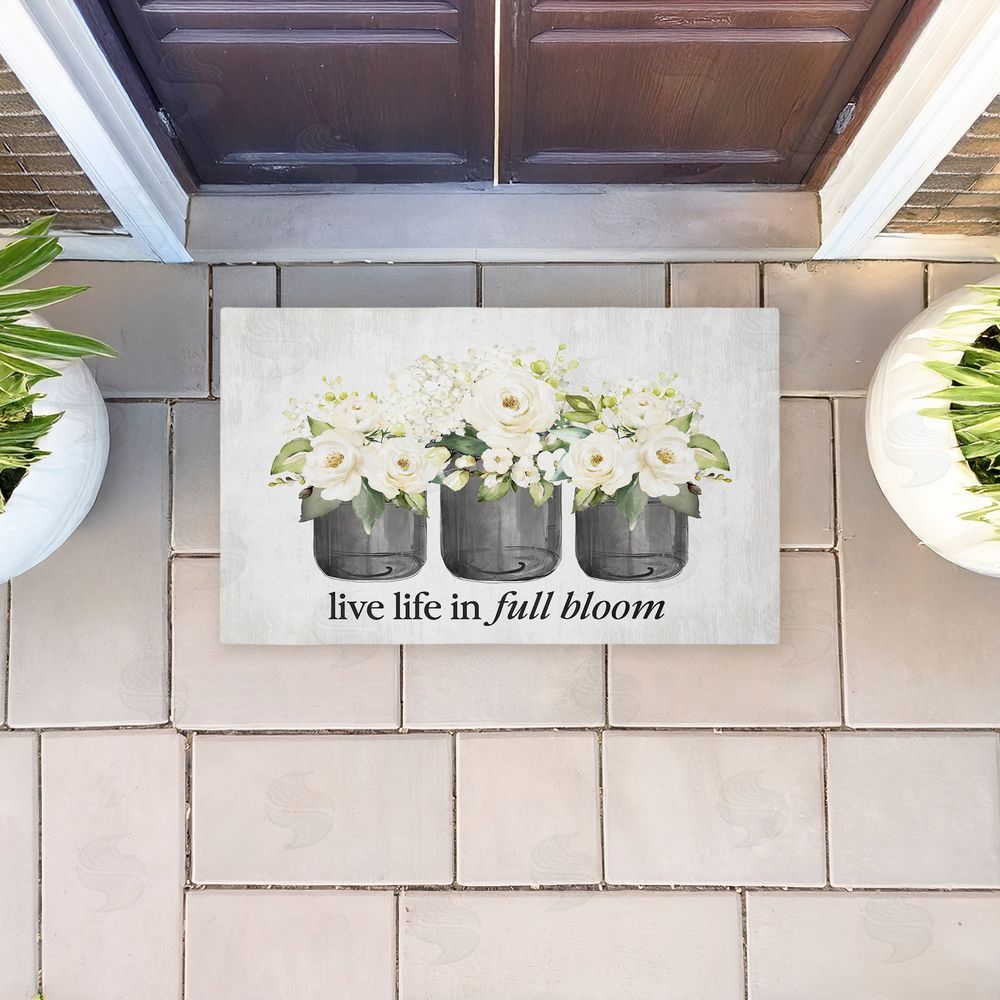 Lettered and Lined | Life In Full Bloom Flowers Non-Woven Door Mat