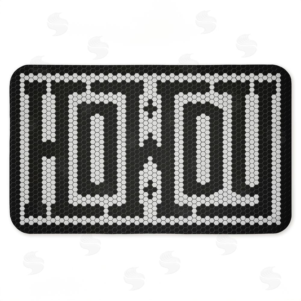 Lettered and Lined | Western Greeting Howdy Black Anti-Fatigue Mat