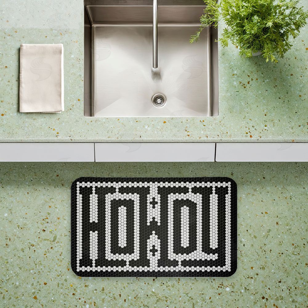 Lettered and Lined | Western Greeting Howdy Black Anti-Fatigue Mat
