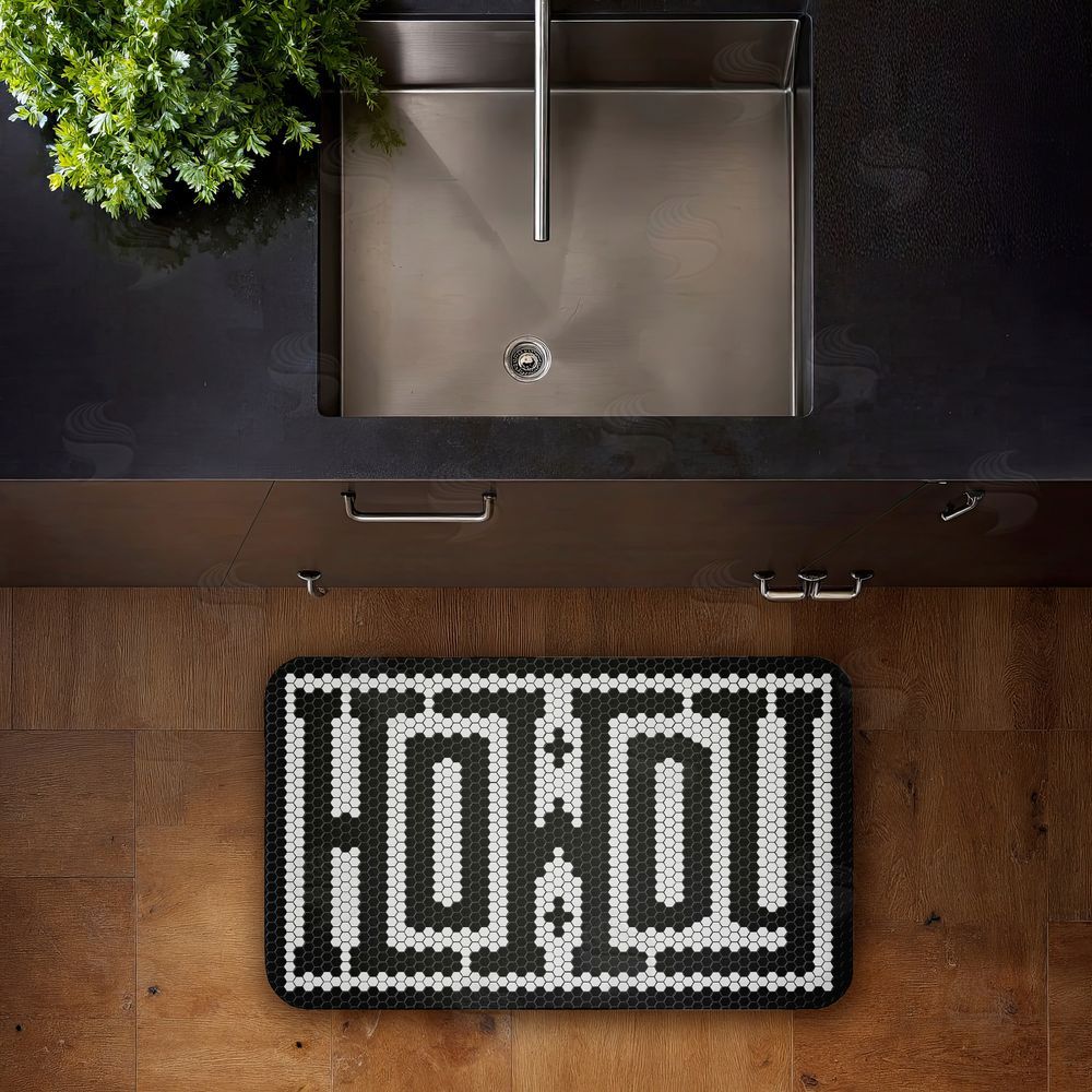 Lettered and Lined | Western Greeting Howdy Black Anti-Fatigue Mat