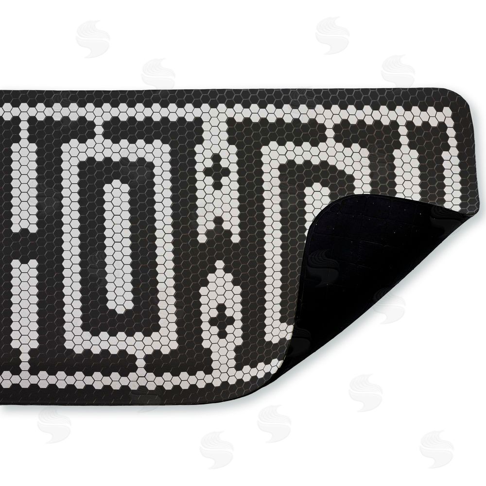 Lettered and Lined | Western Greeting Howdy Black Anti-Fatigue Mat