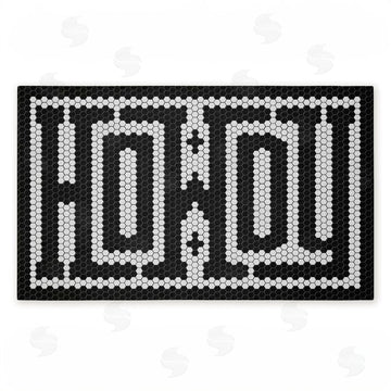 Lettered and Lined | Western Greeting Howdy Black Non-Woven Door Mat