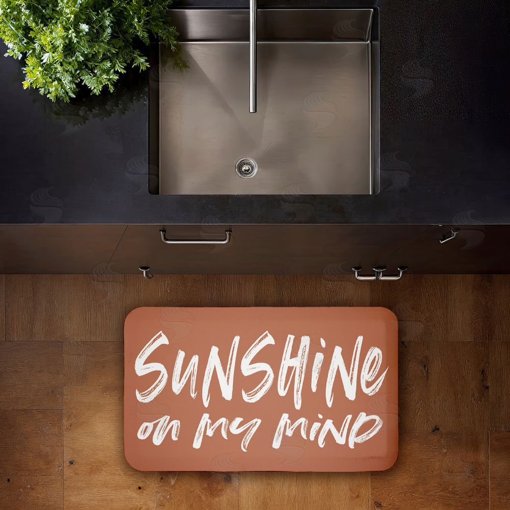 Lettered and Lined | Tan Sunshine On My Mind Anti-Fatigue Mat