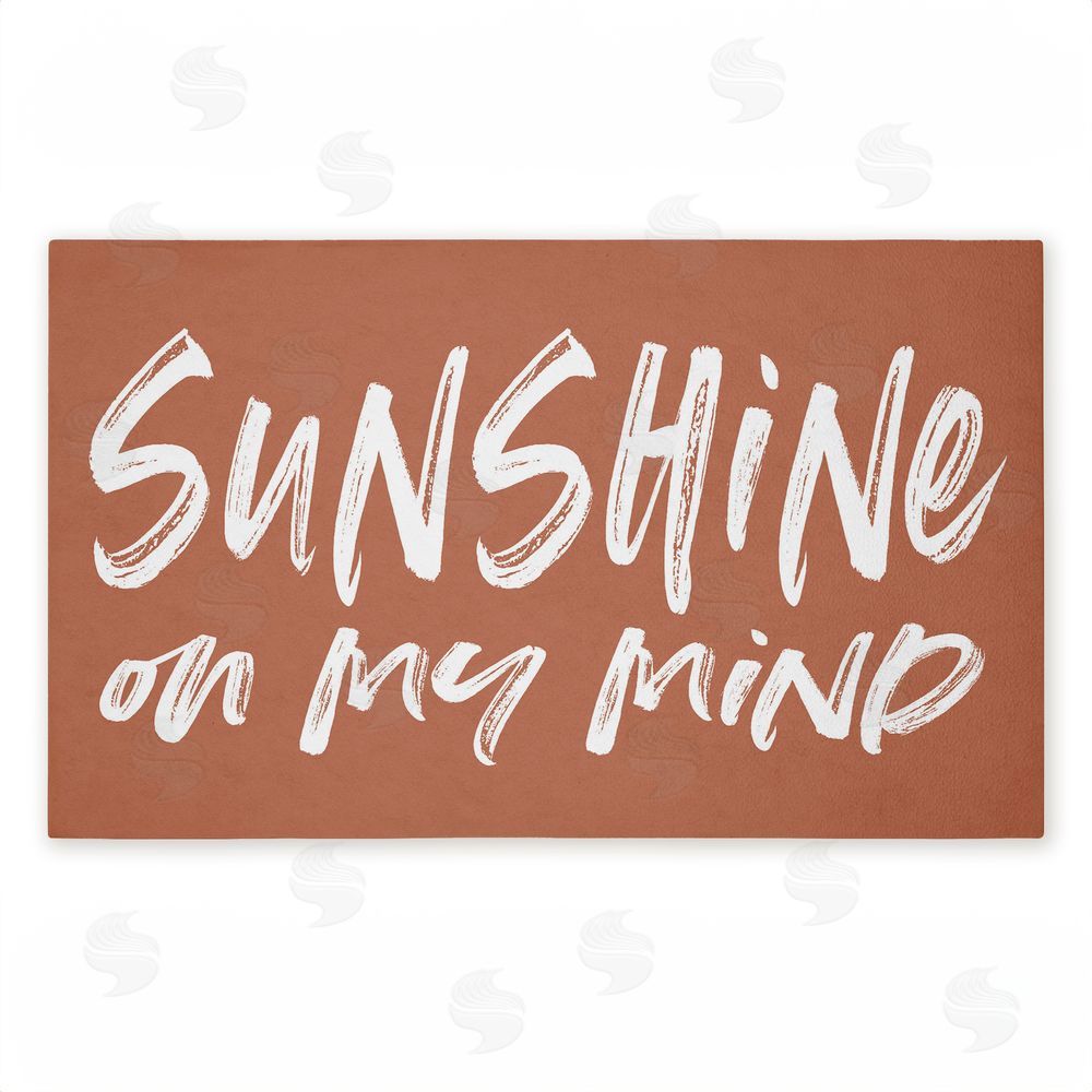 Lettered and Lined | Tan Sunshine On My Mind Non-Woven Door Mat