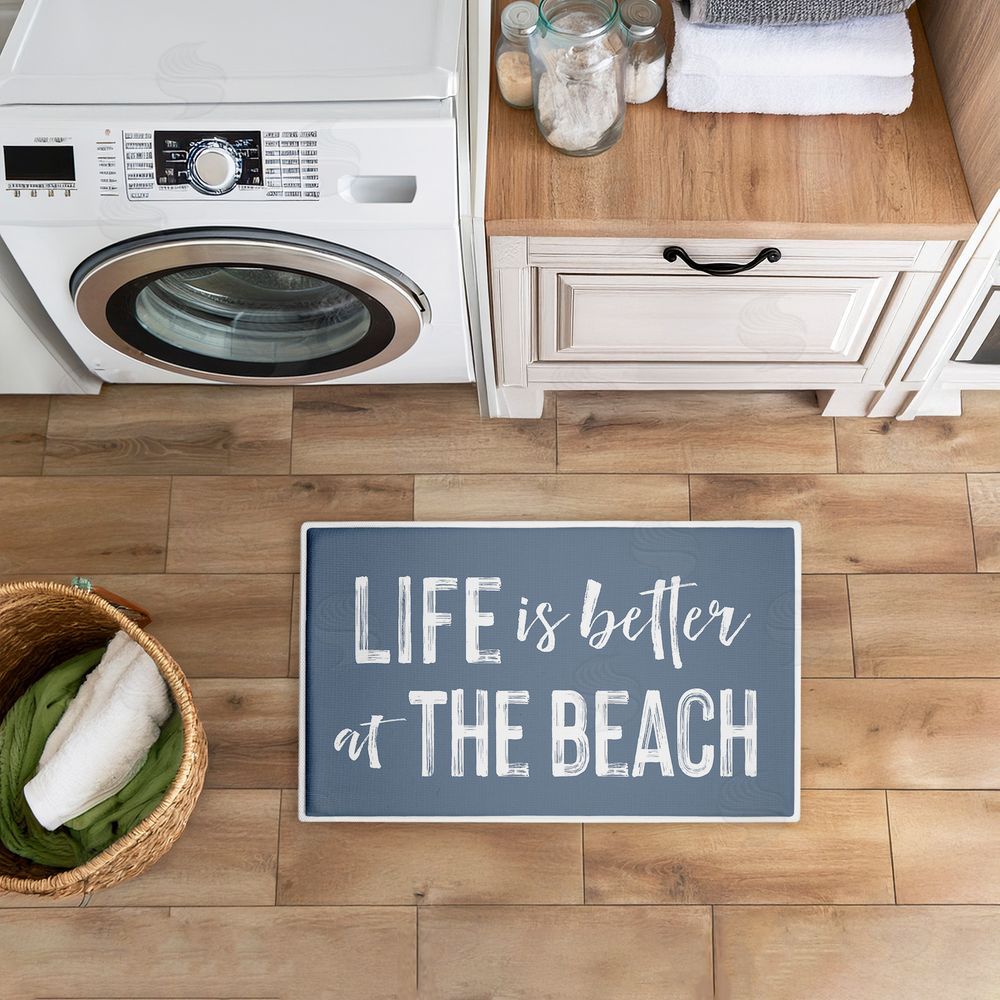 Lettered and Lined | Better At Beach Sentiment Plush Bath Mat