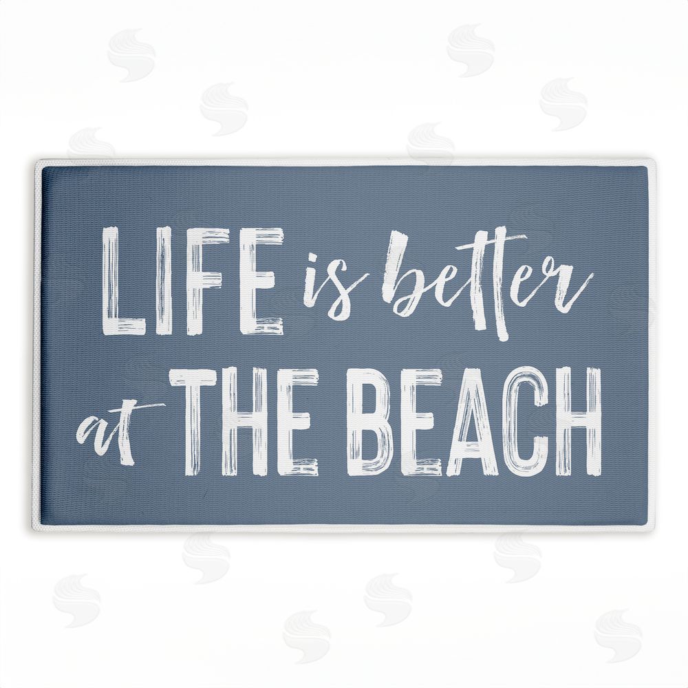 Lettered and Lined | Better At Beach Sentiment Plush Bath Mat