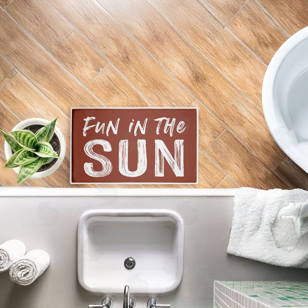 Lettered and Lined | Fun In The Sun Sentiment Plush Bath Mat