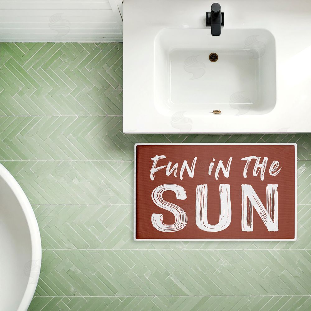 Lettered and Lined | Fun In The Sun Sentiment Plush Bath Mat