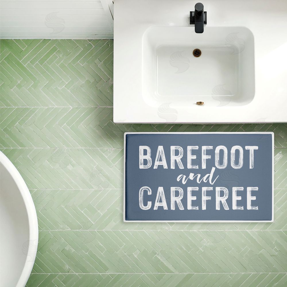 Lettered and Lined | Barefoot and Carefree Summertime Plush Bath Mat