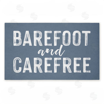 Lettered and Lined | Barefoot and Carefree Summertime Non-Woven Door Mat