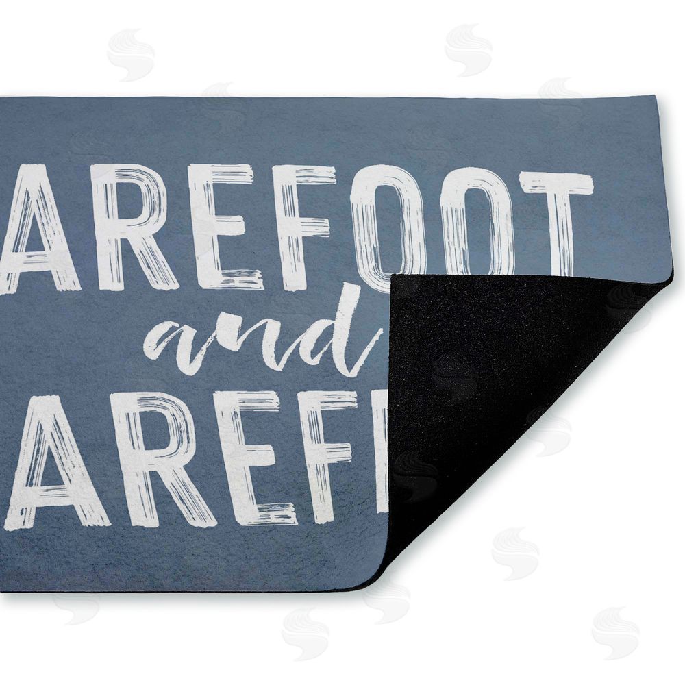 Lettered and Lined | Barefoot and Carefree Summertime Non-Woven Door Mat