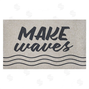 Lettered and Lined | Make Waves Navy Blue Faux Sisal Door Mat