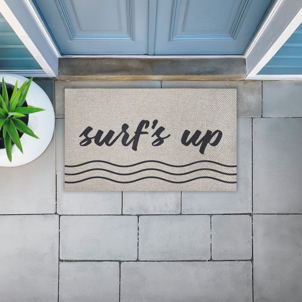 Lettered and Lined | Surf's Up with Waves Faux Sisal Door Mat