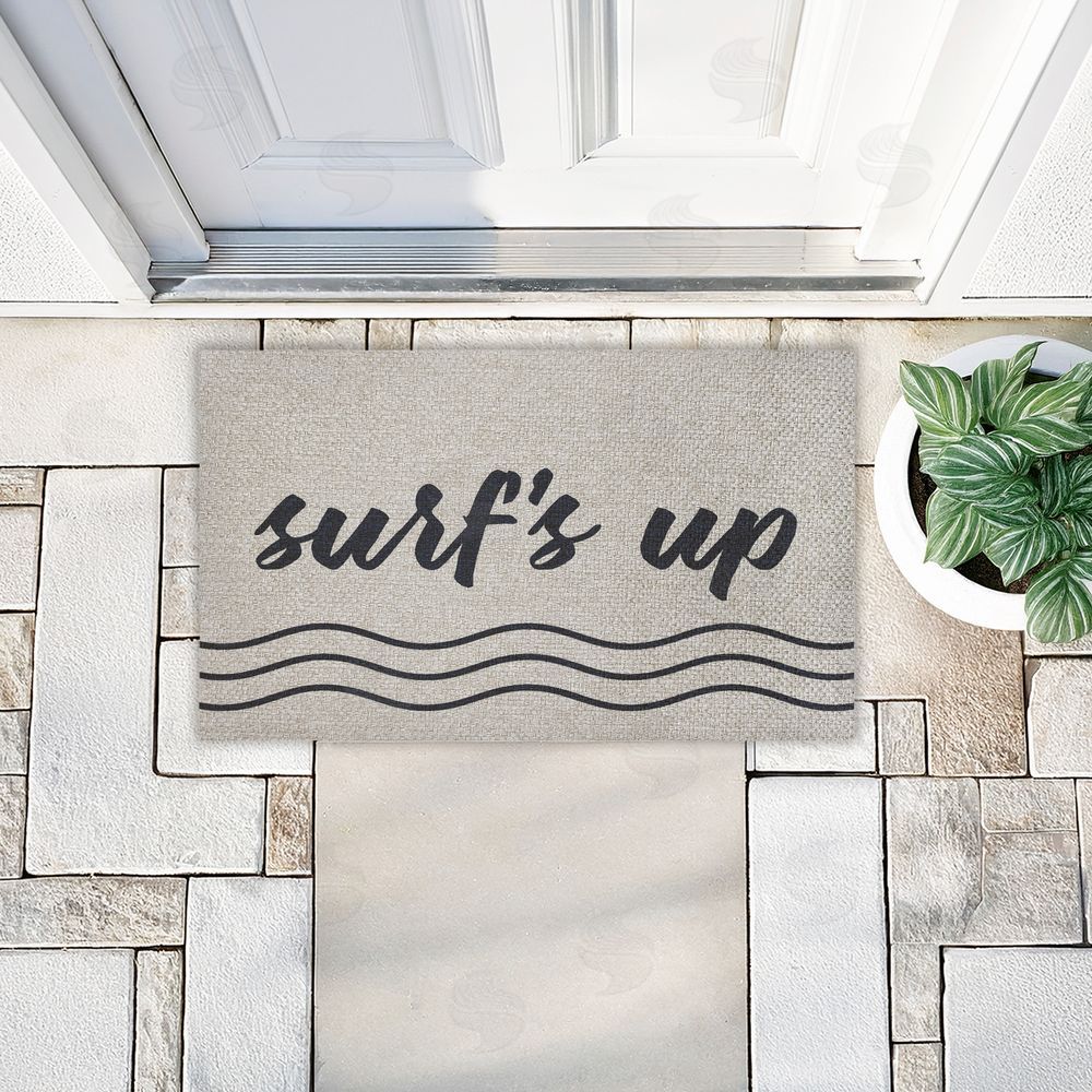 Lettered and Lined | Surf's Up with Waves Faux Sisal Door Mat