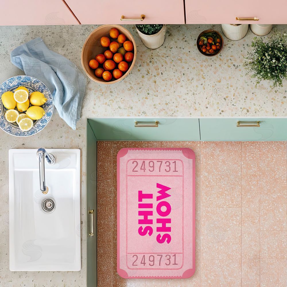 Stupell Studio | Pink Sh*t Show Ticket Anti-Fatigue Mat