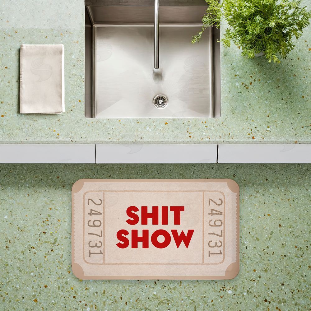 Stupell Studio | Sh*t Show Ticket Neutrals Anti-Fatigue Mat