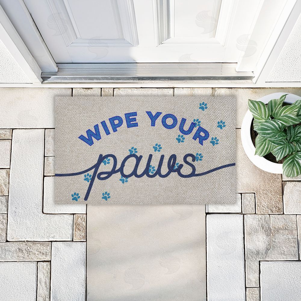 Stupell Studio | Wipe Your Paws Greeting Faux Sisal Door Mat