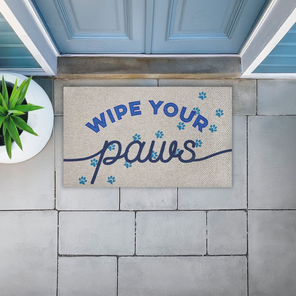Stupell Studio | Wipe Your Paws Greeting Faux Sisal Door Mat