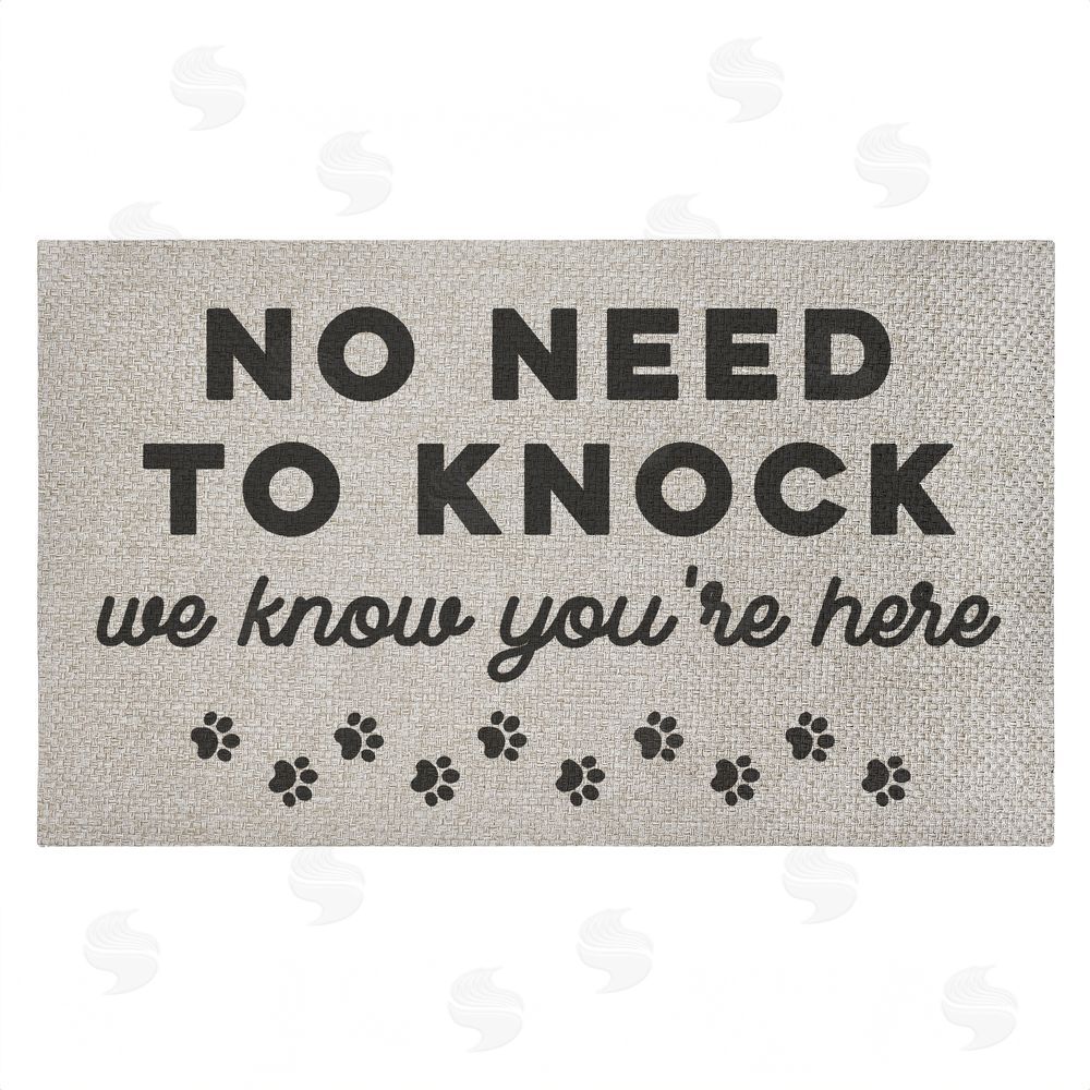 Stupell Studio | No Need To Knock Faux Sisal Door Mat