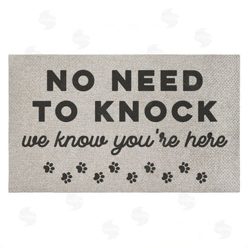 Stupell Studio | No Need To Knock Faux Sisal Door Mat