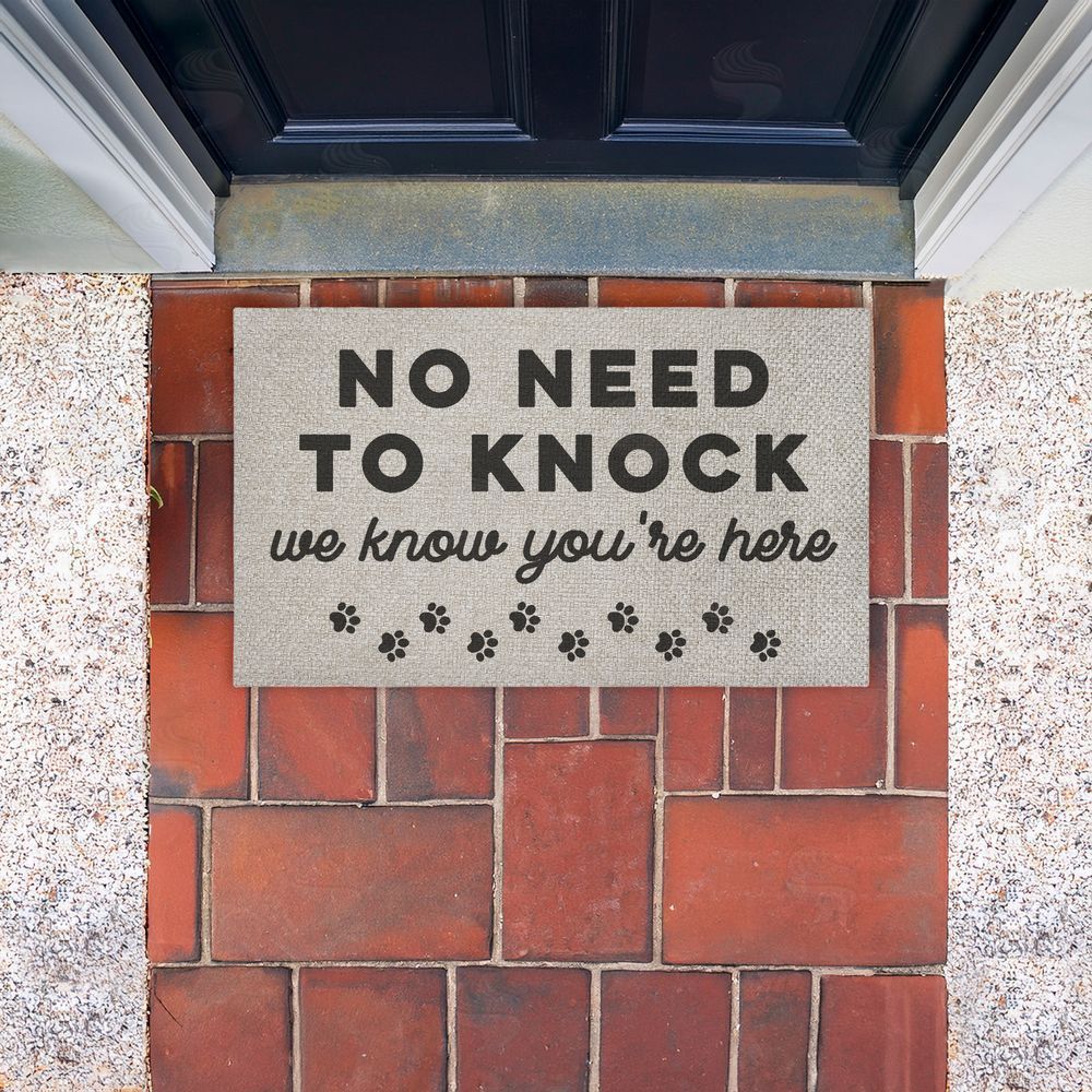 Stupell Studio | No Need To Knock Faux Sisal Door Mat
