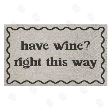 Stupell Studio | Have Wine Right This Way Faux Sisal Door Mat